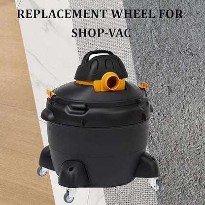 2-Inch Swivel Stem Caster, 7/16-Inch Stem Diameter Rubber Wheel, Thermoplastic Rubber TPR Replacement Wheels - 4 Pack(2 Brakes 2 Swivel)