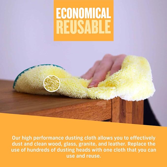 E-Cloth High Performance Dusting Cloth, Reusable Premium Microfiber Cloth for Dusting, 100 Wash Guarantee, 1 Pack