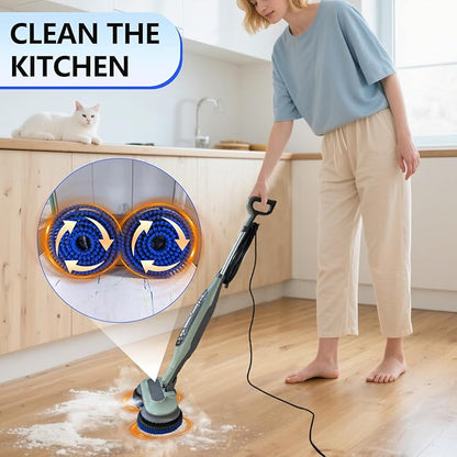 Steam Mop Pads Replacement Brush Head for Shark Steam and Scrub Mop S7000/S7001/S8201/s7201 Series Brush Heads with Nylon Bristles, Deep Clean Hardwood & Tile Floors Grout, Scratch-Free Polish(blue)