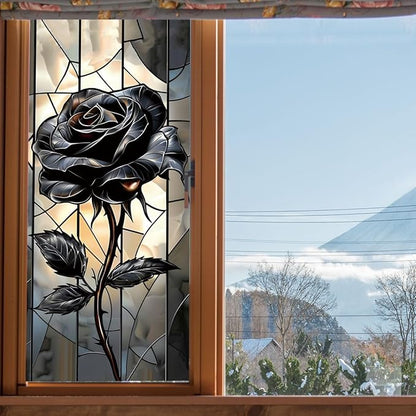 3D Wall Stickers DIY Flower Wall Decal Removable Waterproof Wall Art Decor for Bedroom Living Room Offices Home Decoration (Black Rose)