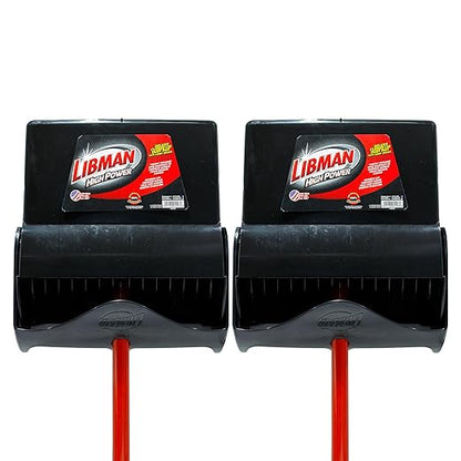 Libman Commercial Deluxe Lobby Broom & Dust Pan (Open Lid) | Case of 2