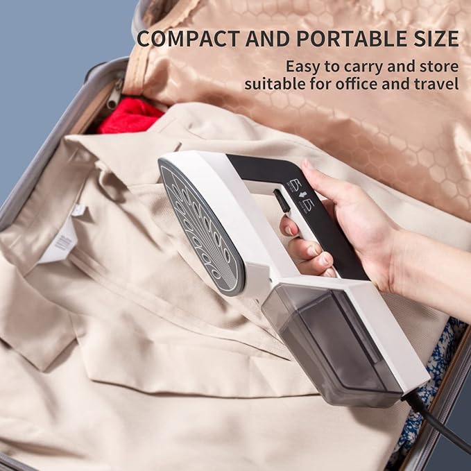 HOMETOP Handheld Steamer for Clothes, 30-Second Fast Heat-up, 1300W Powerful Garment and Fabric Steamer, Removes Wrinkle, Portable Steam Iron for Home and Travel