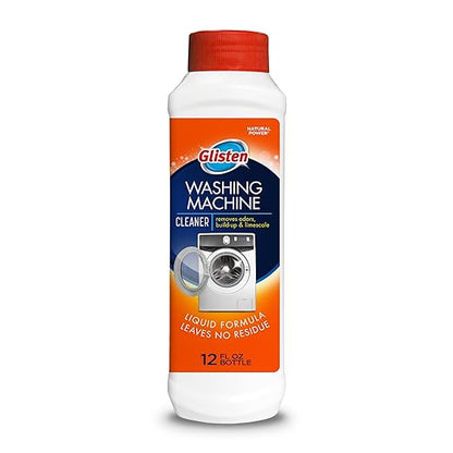 Glisten Washing Machine Cleaner, Helps Remove Odor, Buildup, and Limescale, Fresh Scent, Made in the USA, 12 Ounce Bottle