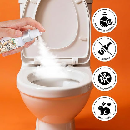 Clean-n-Fresh Toilet Spray, Variety 3 Pack -Lavender, Orange Splash, Peppermint, Bathroom & Toilet Odor Deodorizer, Travel Essentials, Up to 300 Uses, 5.1 Fl Oz