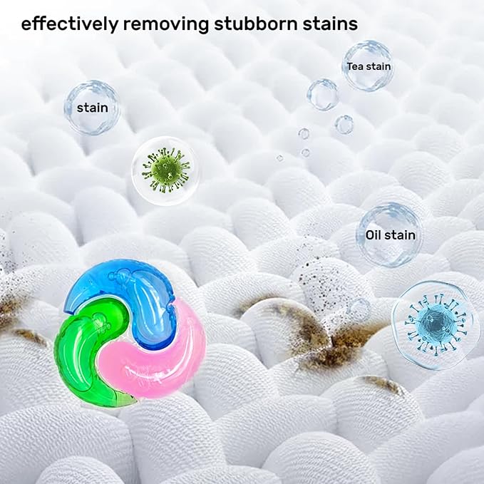 Laundry Detergent Pods, 30pcs Liquid Pacs 3-in-1 Powerful Clean Remover, Fabric Softener & Scent Booster, Long Lasting Fresh Nature Scent for Hand Washing or Machine (Forest)