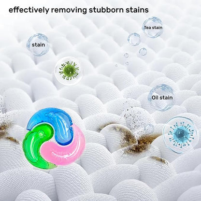 Laundry Detergent Pods, 30pcs Liquid Pacs 3-in-1 Powerful Clean Remover, Fabric Softener & Scent Booster, Long Lasting Fresh Nature Scent for Hand Washing or Machine (Forest)
