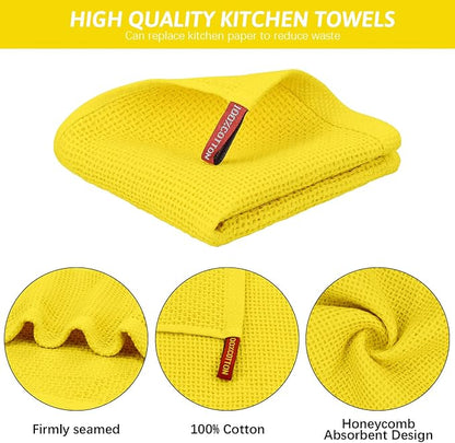 Nialnant Kitchen Hand Towels, 13 x 28 Inches, 100% Cotton Dish Towel for Home, Soft Dish Cloth for Kitchen, Super Absorbent Tea and Bar Towels