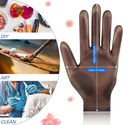 Geyoga 3 Pairs Silicone Gloves for Epoxy Resin Casting Reusable Waterproof Epoxy Gloves Safe Silicone Finger Protectors for DIY Jewelry Making Work Crafts