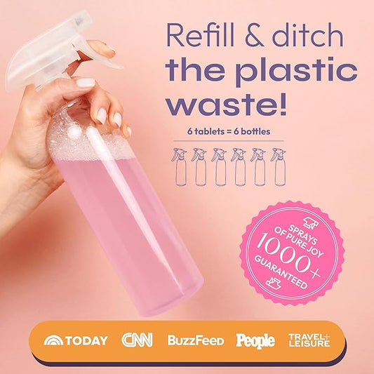 FOMIN Cleaner Refill Tablets - 24 Tablets (2 Pack) - Makes 408 fl oz (24 x 17 Fl oz) Magnolia Grapefruit & Lemon Zest - All-In-One Tablet Cleaner For Bathroom, Household & Kitchen Cleaning
