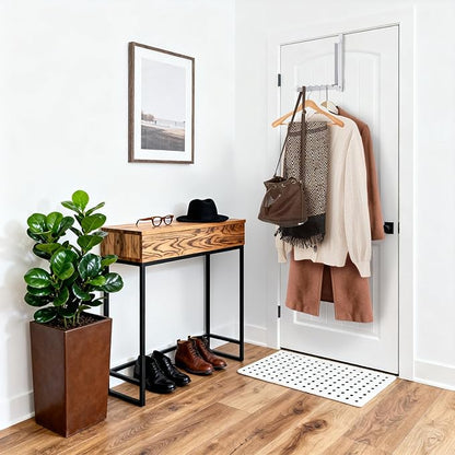 Coloch 2 Pack Over The Door Hanger for Cloth, Foldable Cloth Drying Rack Space Saving Coat Hanging Hook 6 Ridges Portable Towels Storage Hanger for Small Space, Bedroom, Bathroom