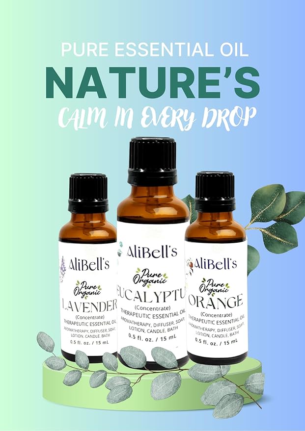 AliBell's - Aromatherapy Oils - Orange Essential Oil Organic - 15 ml Undiluted Therapeutic Grade A Concentrate for Any Use