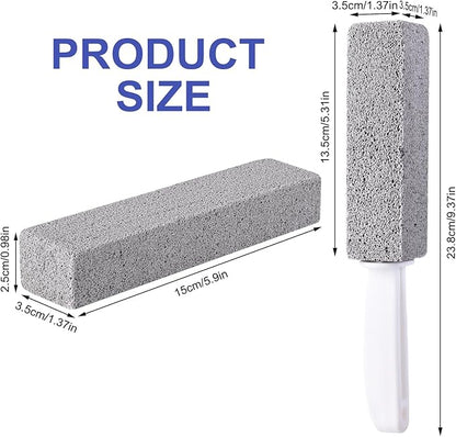 7 Pack Pumice Stone for Toilet Cleaning, Pumice Stone Toilet Bowl Cleaner, Pumice Scouring Stick with Handle, Powerfully Cleans Hard Water Rings, Replaceable Design