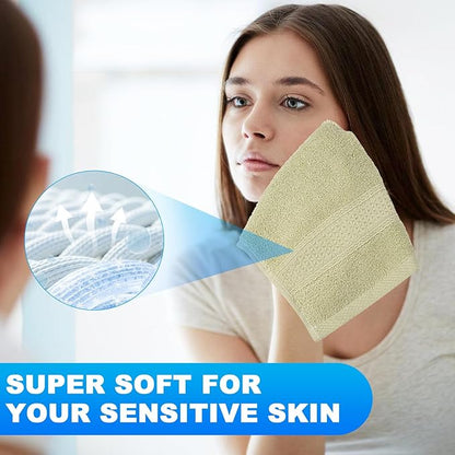 6 Pack 100% Cotton Wash Cloth, 13x13 Inch Highly Absorbent and Soft Feel Fingertip Towels, Machine Washable Washcloths for Bathroom, Gym, Hotel, Spa and Kitchen, 6 Colors