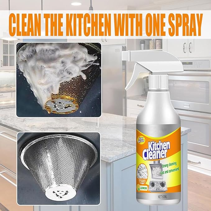 Kitchen Foam Cleaner, Kitchen Cleaner Foam Spray, Sciasi Kitchen Cleaner, Foam Kitchen Cleaner, All-Purpose Kitchen Pots And Pan Cleaner, Cleaning Supplys (4PCS)