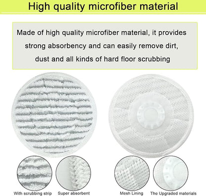 Eifrthe 10-Pack S7000 Replacement Steam Mop Pads,Compatible with Shark S7001 S7000AMZ, S7000 S7001TGT S7201 S7005 S7020 S8001 S8201 Series Steam Mop Pads,Steam & Scrub All-in-One Scrubbing Mop Pads
