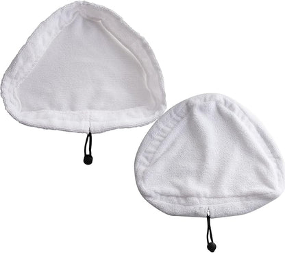 3Pcs Triangular Steam Mop Replacement Pads, Washable Microfiber Cleaning Pads 11.02 x 8.66 Inches