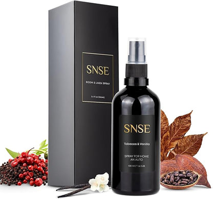 SNSE Tobacco & Vanilla Perfumed Spray For Home And Auto SNSE | 3.38 oz | Scent Spray for Home, Textiles, Linens, Auto