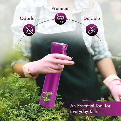 VIGOR PATH Continuous Spray Bottle for Hair – Fine Mist Mister for Hairstyling, Cleaning, Plants, Pets, Barbers, Salons, and Essential Oil Applications (300ml/10 oz) Light Purple