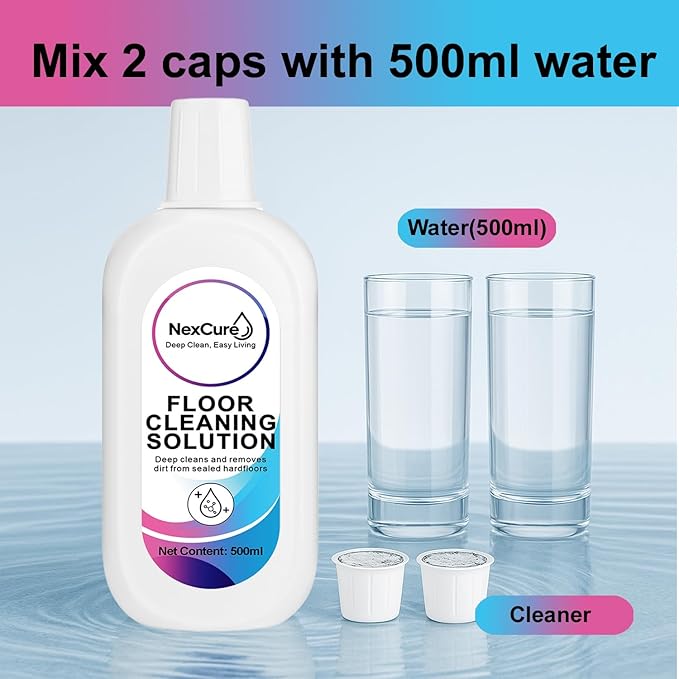 Tineco Cleaning Solution Compatible – 4 Pack (500ml Each, 2L Total) Tineco Floor Cleaner Refill, Multi-Surface Floor Cleaning Solution for iFloor & Floor One, Residue-Free & Pet Safe