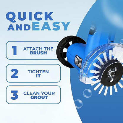 Grout Groovy! Replacement Brush Wheels 3-Pack – Nylon Cleaning Brush Heads Machines, Indoor Cleaner Tool for Tile, Bathroom, Kitchen Floors, Easy Scrubbing Solution