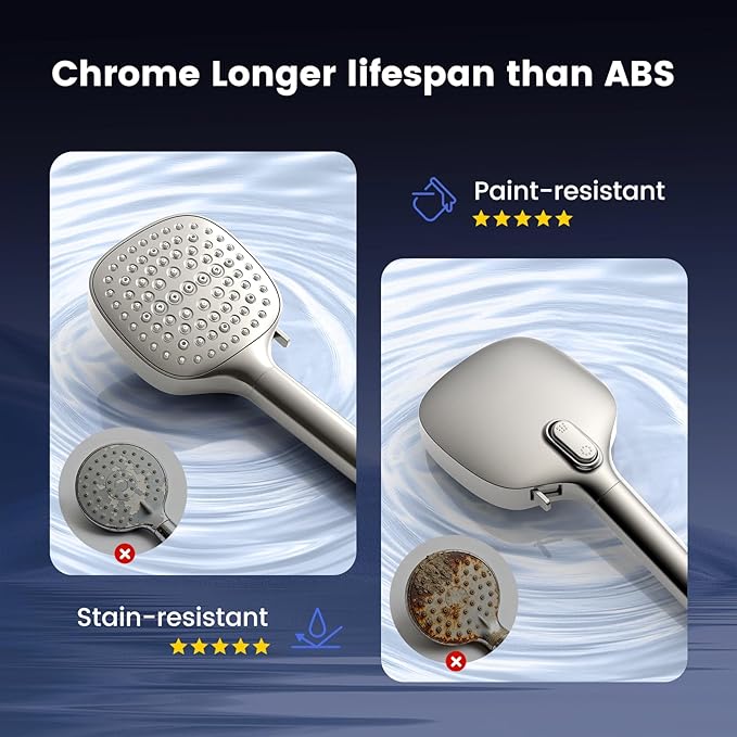 Filtered Shower Head with Handheld, High Pressure 7 Spray Showerhead with Filters, Detachable Shower Heads, Water Softener Filters for Hard Water - Remove Chlorine