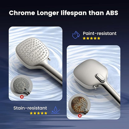 Filtered Shower Head with Handheld, High Pressure 7 Spray Showerhead with Filters, Detachable Shower Heads, Water Softener Filters for Hard Water - Remove Chlorine