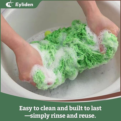 Eyliden 68" Adjustable Ceiling Fan Duster - 360° Dual-Sided Microfiber, 0.75 lbs Ultra-Lightweight, Ladderless High Ceiling Cleaning, Reusable Multi-Surface Dust Tool for Fans Walls Blinds, Green