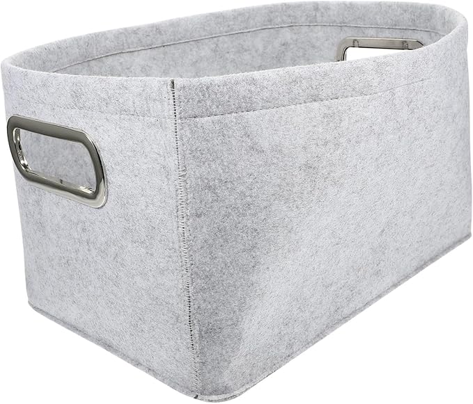 Zerodeko Felt Storage Basket Large Sundry Organizer for Bedroom Closet Laundry Hamper for Clothes Cosmetics with High Capacity and Home Function