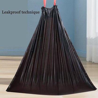 Trash Bags 16-18 Gallon Drawstring Garbage 26x33 inches black Heavy Duty Plastic Garbage Bags for Household Kitchen Bedroom Bathroom Living room Office Restaurant Thickened Stretchy