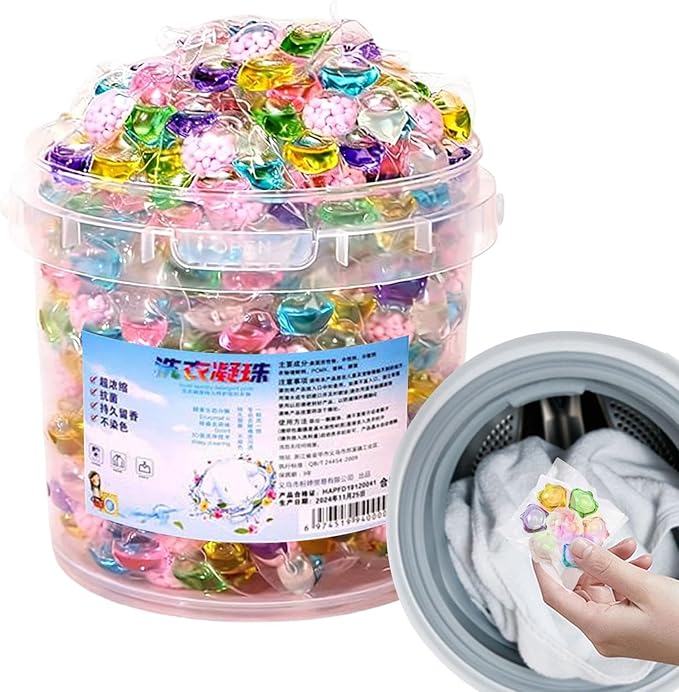 Laundry Detergent Pods - Washing, 100 Count Fabric Pouches For Apparel Cleansing, Fragrant Satchel With Bio Enzymes, Cleaning Supply, Laundry Tablet For Bedding, Textile And Garment Care