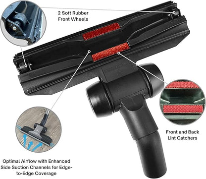 Wessel-Werk RD 285 Central Vacuum Floor Brush – Combination Carpet & Hardwood Nozzle, 11-Inch Ultra-Thin Profile, Edge-to-Edge Cleaning for Central Vacuum Systems (Designation™ Nozzle Only)