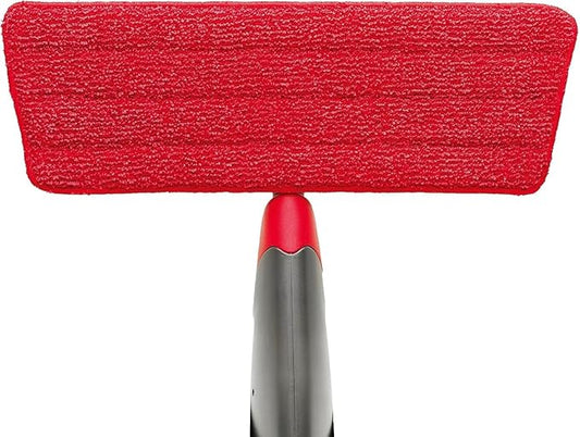 Rubbermaid Reveal Spray Mop Replacement Head, Red, Reusable Wet Mop Microfiber Pad for Floor Cleaning in Kitchen/Bathroom/Kitchen/School