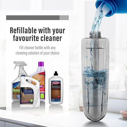 Spray Mops for Floor Cleaning Floor Mop with a Refillable Spray Bottle and 3 Washable Microfiber Pads Home or Commercial Use Dry Wet Flat Mop for Hardwood Laminate Wood (Purple)