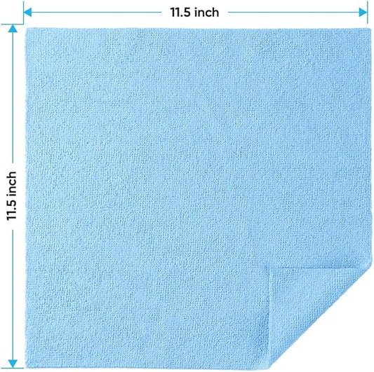 HOMEXCEL Blue Microfiber Cleaning Cloths, 20 Pack Cleaning Rags - Lint Free & Scratch-Free Microfiber Towels for Cars, House & Kitchen, Absorbent Cleaning Towels, 11.5 x 11.5 Inch
