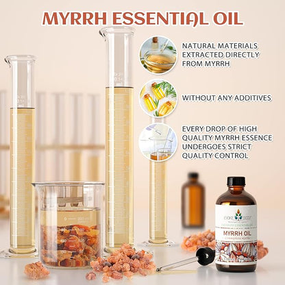EVOKE OCCU Myrrh Essential Oil for Discomfort Relief, Skin Care - 4 Fl Oz