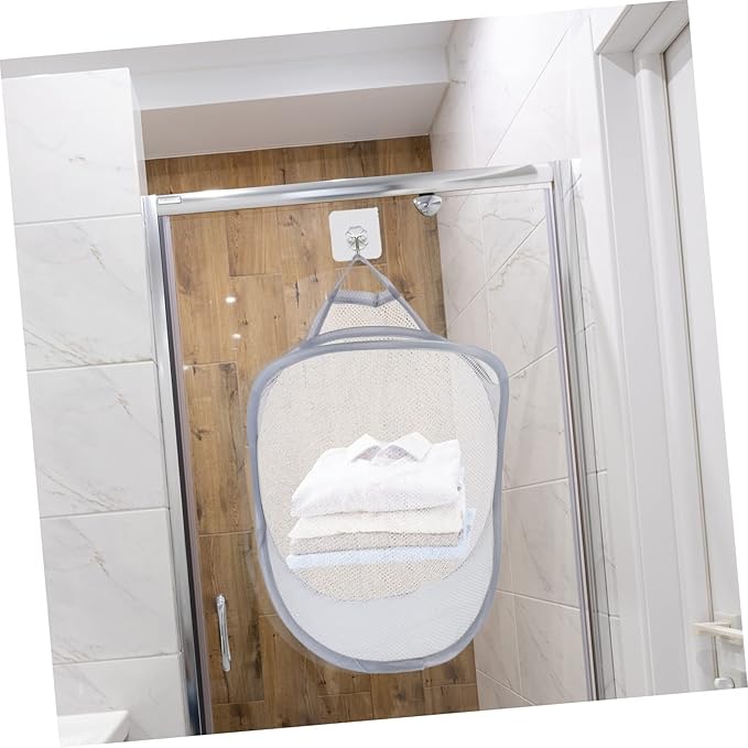 PRETYZOOM 2pcs Wall Hanging Laundry Organizer Basket Breathable Sundries Storage Baskets for Dirty Clothes Neat Home Decor Space-saving Design