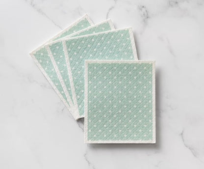 Martha Stewart Swedish Kitchen Absorbent Sponge Dish Cloths, Polka Dot, Stripes, and Gingham Assorted Prints, 12 Count