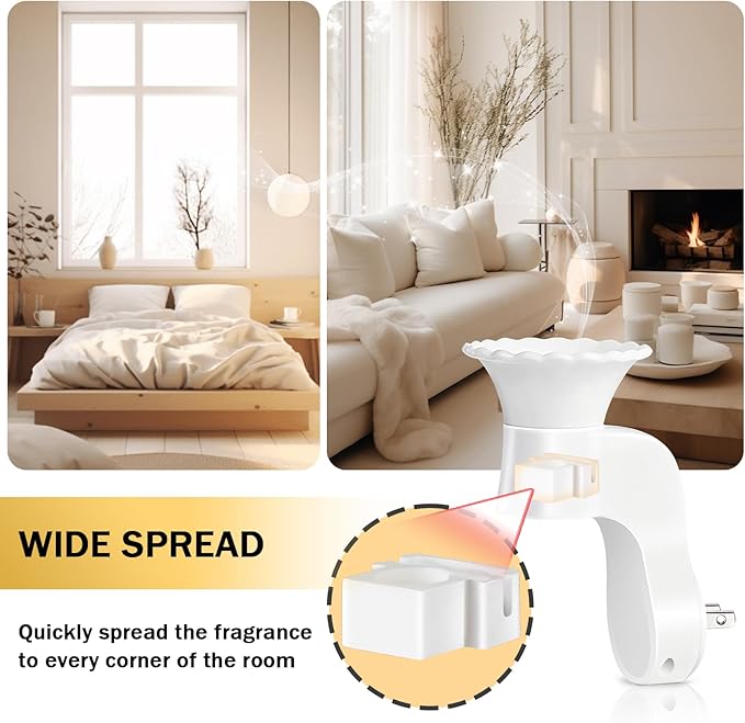 SCENTORINI Wall Fragrance Plug in, WallFlower Plug in Compatible with Bath and Body Works WallFlower Refills, ETL Certified, Essential Oil Diffuser Plugin for Home, Room, Office, 2 Pack