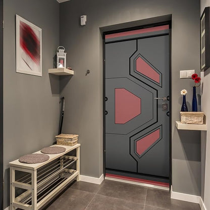 Alwayspon 30x78.7inch Futuristic Gates Self-Adhesive Door Stickers Murals Decals, Art Vinyl Peel and Stick Removable Door Poster Wallpaper for Bedroom Home Decor