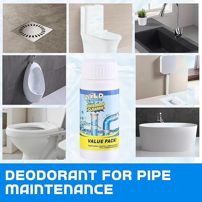 Sink and Drain Cleaner, Garbage Disposal Cleaner, 2025 Upgrade Sink Drain Cleaner, Powerful Pipe Dredging Agent for Kitchen Toilet (4PCS)