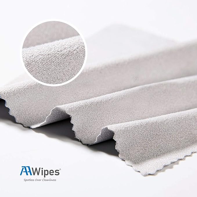 AAwipes Eyeglasses Cleaning Microfiber Cloths Bulk (5.5"x5.5", 5 Colors, 100 pcs, No Logo, Sublimation Cloths Blank) for Eyeglasses, Lenses, Phones (V1595)