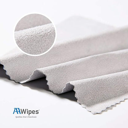 AAwipes Eyeglasses Cleaning Microfiber Cloths Bulk (5.5"x5.5", 5 Colors, 100 pcs, No Logo, Sublimation Cloths Blank) for Eyeglasses, Lenses, Phones (V1595)