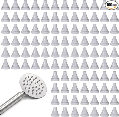100pcs Shower Head Nozzles Replacement, Universal Silicone Spray Hole Washer Round Tips Showerhead, Sprinkler Rainfall Shower Head Handheld Spray Combo Repair Parts for Hole Diameter 0.16inch