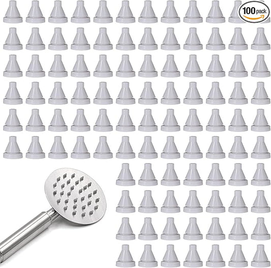 100pcs Shower Head Nozzles Replacement, Universal Silicone Spray Hole Washer Round Tips Showerhead, Sprinkler Rainfall Shower Head Handheld Spray Combo Repair Parts for Hole Diameter 0.16inch