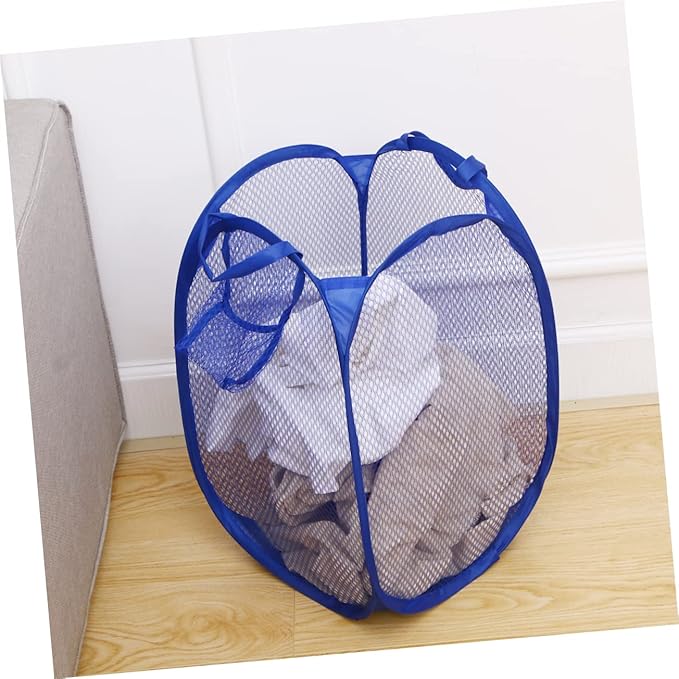LABRIMP Laundry Basket Organizer Honeycomb Mesh Compact Foldable Laundry Hamper for Dorm
