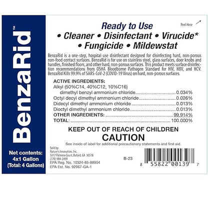 Professional Mold Killer Fungicide Kills Aspergillus Niger (Black Mold) H5N1 Pack | Multi-Purpose Fungicide, Mildewstat, Disinfectant, Virucide | EPA Reg. | 4 Gal Set