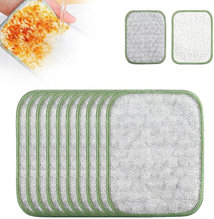 Multipurpose Wire Dishwashing Rags for Wet and Dry, 2026 Reusable Metal Scrubbing Pads Sponge Cloths Towels Clean, Non Scratch Wire Dishcloth for Kitchen, Sinks, Pots, Pans (10pcs)