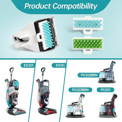 PX202BRN Tool Brush Replacement Parts Compatible With Shark StainStriker Portable Carpet PX201 PX202BRN PX203BRN CarpetXpert Upright EX201 R-EX200 R-EX201 EX150 EX151 Stain Striker Vacuum Brush (1+2)