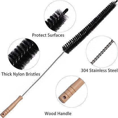 47.24" Extra Long Dryer Vent Cleaner Brush – Flexible Dryer Lint Brush for Deep Cleaning of Lint Trap, Refrigerator Coils, Dust, and Pet Hair – for Fire Risk Reduction & Better Efficiency