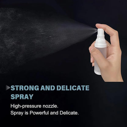 1.7oz/50ml-Small Spray Bottle 360° Angle Work, Portable Refillable Leak Proof Travel Mini Spray Bottle.For Perfume Toner Hair spray Facial Moisturizing 【1.7oz/50ml-(Pack of 3) & Spary Bottle】